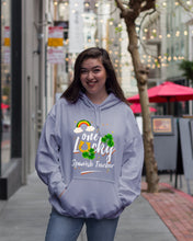 Load image into Gallery viewer, Rainbow And Cloud Horseshoe One Lucky Spanish Teacher St Patrick's Day Gift Hoodie
