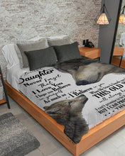 Load image into Gallery viewer, Wolf Papa Gift For Daughter Love You For The Rest Of Mine Sherpa Blanket

