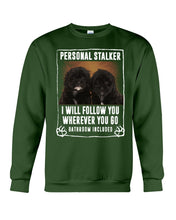Load image into Gallery viewer, Black Pooshi Black Shipoo Personal Stalker St. Patrick's Day Printed Mug Sweatshirt
