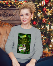 Load image into Gallery viewer, Bernese Mountain  And Baby Yoda Shamrock St. Patrick's Day Color Changing Mug Sweatshirt
