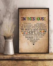 Load image into Gallery viewer, In This House We Do Autism We Do Tears And Stress Vertical Poster
