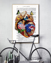 Load image into Gallery viewer, Human Heart Anatomy Butterfly Meaningful Gift For Cardiologist Vertical Poster
