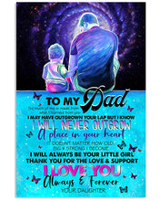 Load image into Gallery viewer, Daughter Gift For Dad Galaxy I Will Never Outgrow Vertical Poster
