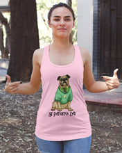 Load image into Gallery viewer, Bulldog Green Tee St Patrick's Day Gift For Dog Lovers Ladies Flowy Tank
