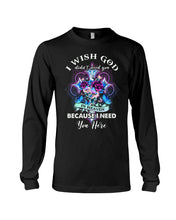 Load image into Gallery viewer, Rose Mandala Pattern I Need You Here Gift For Angel Dad Unisex Long Sleeve
