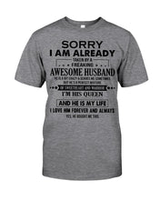 Load image into Gallery viewer, A Freaking Awesome Husband Is My Life Guys Tee
