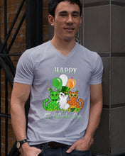 Load image into Gallery viewer, Lovely Cat And Balloons Happy St Patrick's Day Gift For Cat Lovers Guys V-Neck
