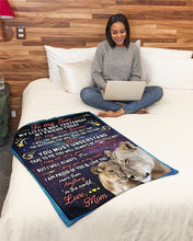 Load image into Gallery viewer, Lion My Son Forever Mom Gift For Son Fleece Blanket
