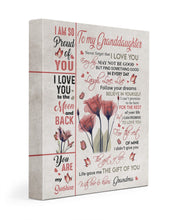 Load image into Gallery viewer, Red Flower The Gift Of You Grandma Gift For Granddaughter Matte Canvas
