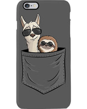 Load image into Gallery viewer, Cool Llama And Sloth In Pocket Meaningful Gift Phone case
