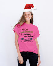Load image into Gallery viewer, Gift For Grandpa I Know Everything If I Don't Know I Make Stuff Up Guys Tee
