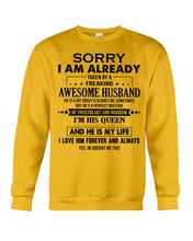 Load image into Gallery viewer, A Freaking Awesome Husband Is My Life Sweatshirt
