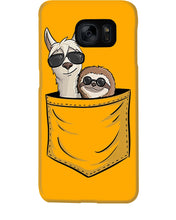 Load image into Gallery viewer, Cool Llama And Sloth In Pocket Meaningful Gift Phone case
