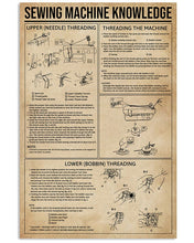 Load image into Gallery viewer, Sewing Machine Knowledge Meaningful Gift For Sewing Lovers Vertical Poster
