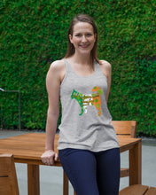 Load image into Gallery viewer, Life Is Better With Husky Around Ireland Flag Color St Patrick's Day Gift For Dog Lovers Ladies Flowy Tank
