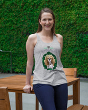 Load image into Gallery viewer, Cavalier Mirror Happy St Patrick's Day Gift For Dog Lovers Ladies Flowy Tank

