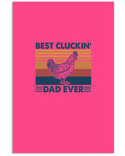 Load image into Gallery viewer, Best Cluckin' Dad Ever Retro Vintage Gift For Dad Vertical Poster
