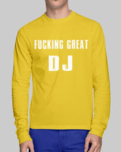 Load image into Gallery viewer, Fucking Great DJ Black And White Printed Mug Unisex Long Sleeve
