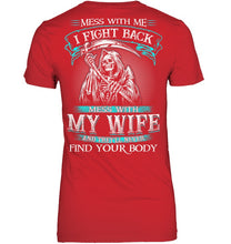 Load image into Gallery viewer, Gift For Family Mess With My Wife Ladies V-Neck
