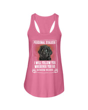 Load image into Gallery viewer, Labradoodle Personal Stalker St. Patrick's Day Printed Mug Ladies Flowy Tank
