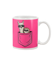 Load image into Gallery viewer, Cool Llama And Sloth In Pocket Meaningful Gift Mug
