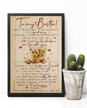 Load image into Gallery viewer, Baby Lion Gift For Bestie With You I'm Happy Vertical Poster
