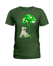 Load image into Gallery viewer, White Labrador Patrick Balloons St. Patrick's Day Color Changing Mug Ladies Tee
