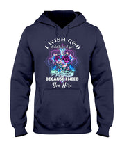 Load image into Gallery viewer, Rose Mandala Pattern I Need You Here Gift For Angel Dad Hoodie
