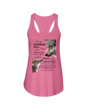 Load image into Gallery viewer, Wolf Grandma Gift For Grandson Believe In Yourself Ladies Flowy Tank
