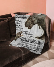 Load image into Gallery viewer, Custom Name Grandma Gift For Grandson T Rex The Rest Of Mine Fleece Blanket
