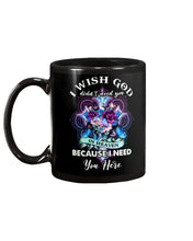 Load image into Gallery viewer, Rose Mandala Pattern I Need You Here Gift For Angel Dad Mug
