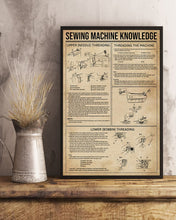 Load image into Gallery viewer, Sewing Machine Knowledge Meaningful Gift For Sewing Lovers Vertical Poster
