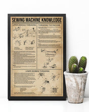 Load image into Gallery viewer, Sewing Machine Knowledge Meaningful Gift For Sewing Lovers Vertical Poster
