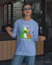 Load image into Gallery viewer, Lovely Cat And Balloons Happy St Patrick's Day Gift For Cat Lovers Unisex Long Sleeve
