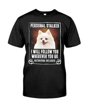 Load image into Gallery viewer, White Pomeranian Will Follow You St. Patrick's Day Printed Mug Guys Tee
