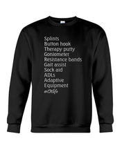 Load image into Gallery viewer, Splints Button Hook Therapy Putty Goniometer Resistance Bands Sweatshirt
