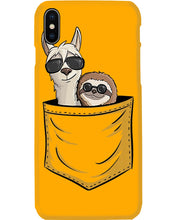 Load image into Gallery viewer, Cool Llama And Sloth In Pocket Meaningful Gift Phone case
