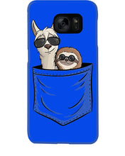 Load image into Gallery viewer, Cool Llama And Sloth In Pocket Meaningful Gift Phone case
