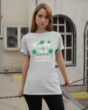 Load image into Gallery viewer, Physical Therapist Green Lip Shamrock St. Patrick's Day Color Changing Mug Guys Tee
