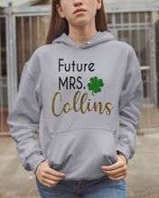 Load image into Gallery viewer, Shamrock Future Mrs Collins St Patrick's Day Hoodie
