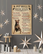 Load image into Gallery viewer, Vintage Design Somethin You Should Know About A Pit Bull House Rules Vertical Poster
