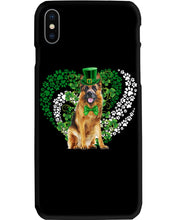 Load image into Gallery viewer, German Shepherd Green And White Clover Design St Patrick's Day Gift For Dog Lovers Phone case

