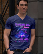 Load image into Gallery viewer, Gift For Angel Grandma Half Of My Heart Is In Heaven Guys V-Neck
