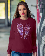 Load image into Gallery viewer, Purple Wings Gift For Angel Grandpa I Used To Be His Angel Sweatshirt
