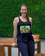Load image into Gallery viewer, Staffordshire Leprechaun St Patrick's Day Gift For Dog Lovers Ladies Flowy Tank
