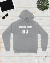 Load image into Gallery viewer, Fucking Great DJ Black And White Printed Mug Hoodie
