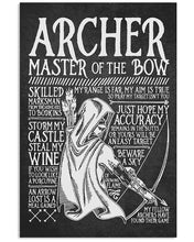 Load image into Gallery viewer, Archery Master Of The Bow Black Background Vertical Poster
