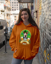 Load image into Gallery viewer, Bull Terrier With Beer Celebrate St Patrick's Day Gift For Dog Lovers Hoodie
