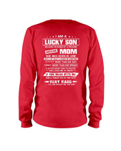 Load image into Gallery viewer, Lucky Son Who Raised By A Freaking Awesome June Mom Unisex Long Sleeve
