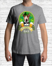 Load image into Gallery viewer, Bull Terrier With Beer Celebrate St Patrick's Day Gift For Dog Lovers Guys Tee
